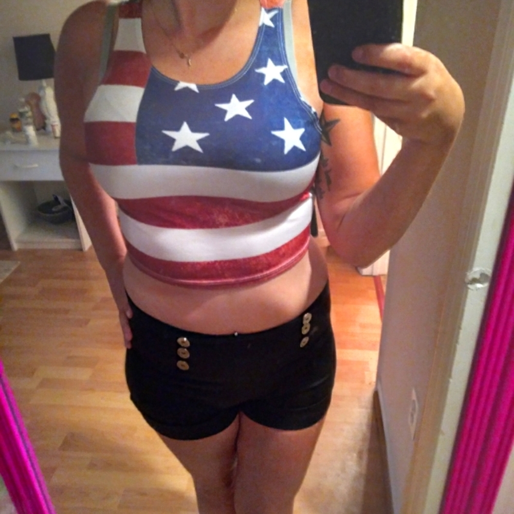 American flag crop top